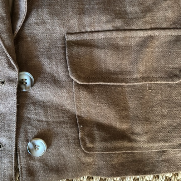 Society Cropped Linen Jacket - Picture 3 of 4